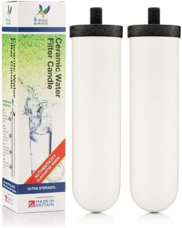 British Berkefeld Doulton Water Filter Candle BB9-2 Compatible (2-Pack)