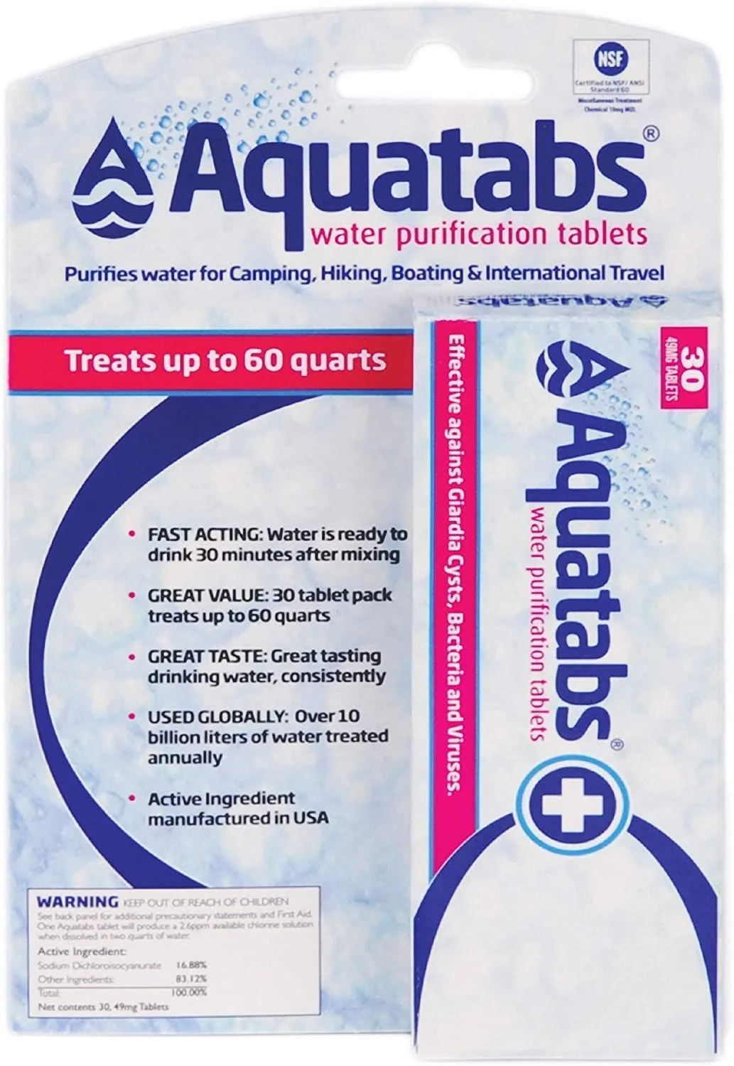 MSR Aquatabs Water Purification Tablets (30-Pack)