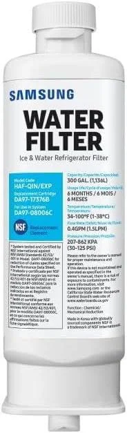 Samsung HAF-QIN/EXP Refrigerator Water Filter (DA97-17376B)