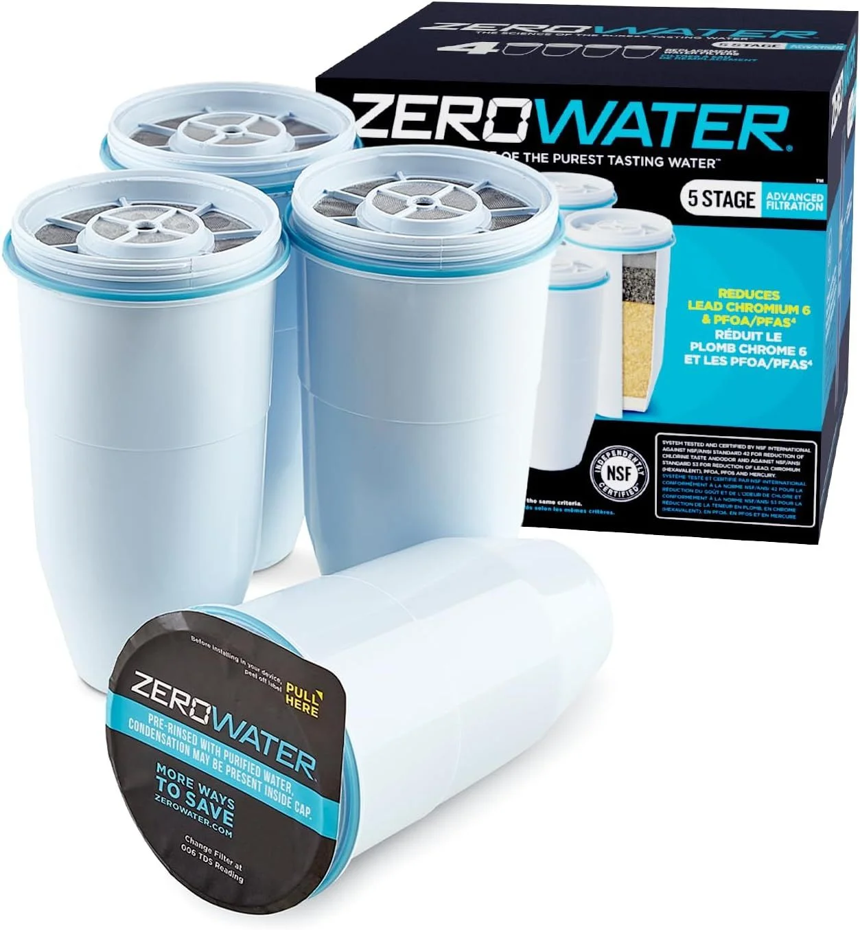 ZeroWater 5-Stage Replacement Filter (4-Pack)